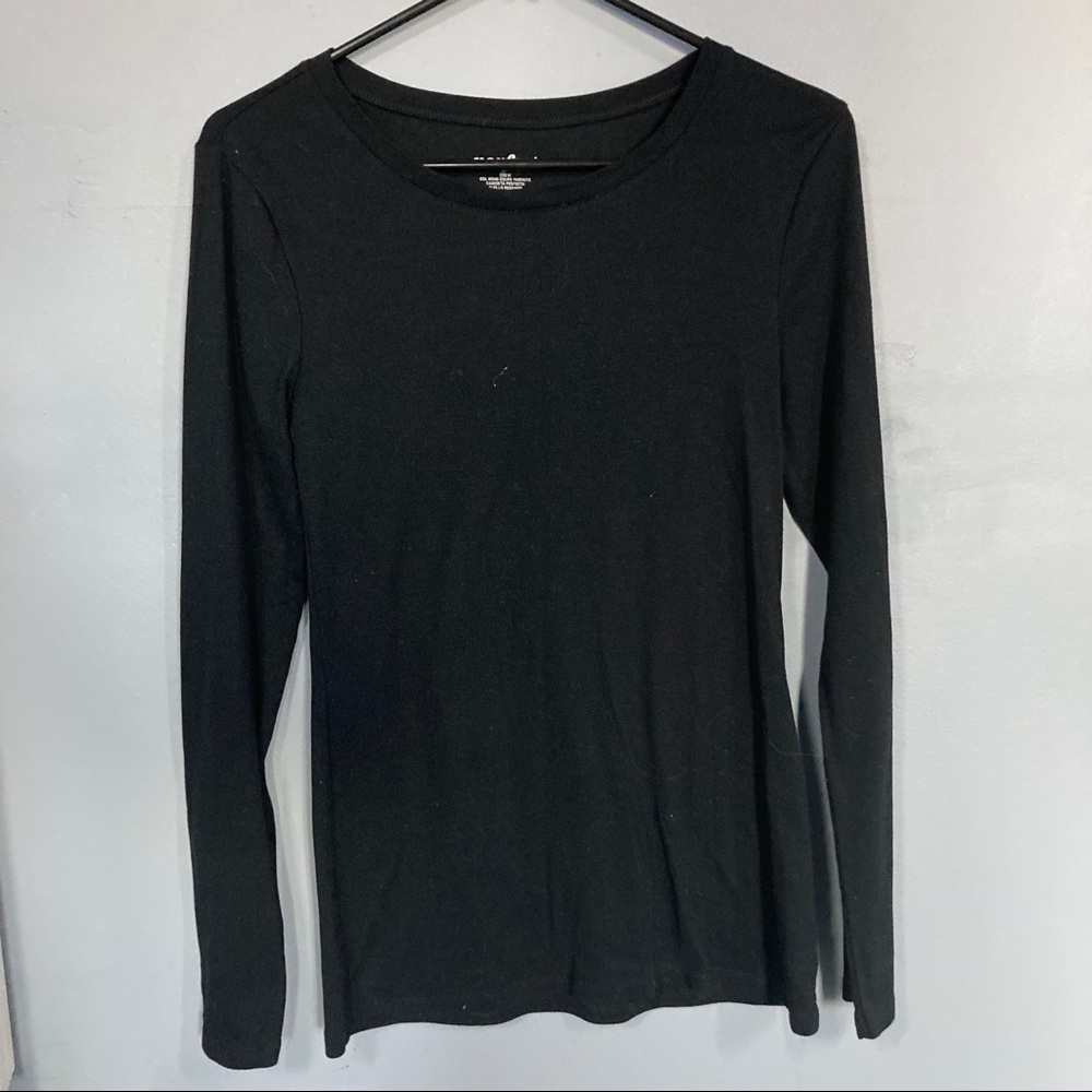 2 Black Long Sleeve Simple Dress Shirts